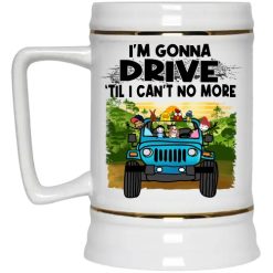 Jeep wrangler jk yj leave the road take the trails customize text names off roading adventure begins personalized beer stein funny custom perfect gift idea - GG-7448759