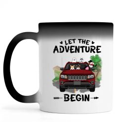 Jeep Compass coffee kid dog cat pet let the adventure begin personalized Color Changing Mug perfect gift idea funny custom gift - NH - 0731055