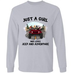 Jeep Wrangler just a girl who loves jeep and adventure long sleeve shirt perfect gift idea funny custom gift - QH - 2175984