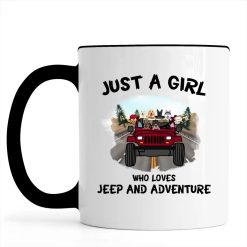 Jeep Wrangler just a girl who loves jeep and adventure accent mug perfect gift idea funny custom gift - QH - 2175984