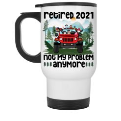 Jeep wrangler jk yj this girl lady old woman picks mud over makeup everyday adventure wheeling off roading personalized White Travel Mug funny custom perfect gift idea - GG - 8519968