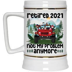 Jeep wrangler jk yj this girl lady old woman picks mud over makeup everyday adventure wheeling off roading personalized beer stein funny custom perfect gift idea - GG - 8519968