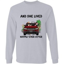 Jeep Compass coffee kid dog cat pet let the adventure begin and she lived happily ever after personalized long sleeve shirt perfect gift idea funny custom gift - NH - 9138458