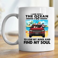 Jeep compass just a girl who loves jeep and beach couple wife husband in car summer flip flop white sand ocean vibe holiday family funny gift personalized coffee mug - BT - 0377962