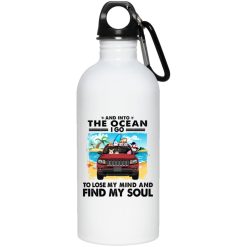 Jeep compass just a girl who loves jeep and beach couple wife husband in car summer flip flop white sand ocean vibe holiday family funny gift personalized Water Bottle - BT - 0377962