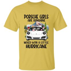 Porsche 911 dog cat pet Porsche girls are sunshine mixed with a little hurricane personalized tie-dye t-shirt perfect gift idea funny custom gift - NH - 8207754
