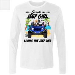 Jeep Wrangler dog pet just a Jeep girl living the Jeep life adventures personalized Men's Premium LS perfect gift idea funny custom gift - NH - 2041391