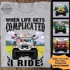 Toyota land cruiser FJ40 when life gets complicated I ride personalized gildan t-shirt - BT - 0038417