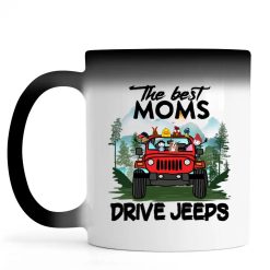 Jeep wrangler jk yj the best moms mothers grandmas aunt sisters wives girlfriends drive jeeps wranglers personalized color changing mug funny custom perfect gift idea - GG-9318076