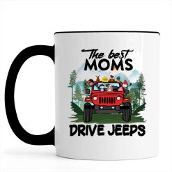 Jeep wrangler jk yj the best moms mothers grandmas aunt sisters wives girlfriends drive jeeps wranglers personalized accent mug funny custom perfect gift idea - GG-9318076
