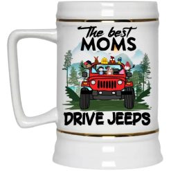 Jeep wrangler jk yj the best moms mothers grandmas aunt sisters wives girlfriends drive jeeps wranglers personalized beer stein funny custom perfect gift idea - GG-9318076