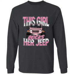 Jeep wrangler grand cherokee renegade this girl rocks her jeep personalized long sleeve perfect gift idea funny custom gift - HD-2417067