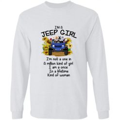 Jeep Wrangler dog pet I'm a Jeep girl I'm not a one in a million kind of girl I'm a once in a lifetime kind of woman personalized long sleeve perfect gift idea funny custom gift - NH - 4537116