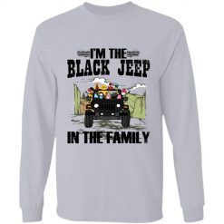 Jeep wrangler I'm the black jeep of the family pets dogs cats rabbits parrots horses chickens ducks alpacas pigs turtles personalized long sleeve perfect gift idea funny custom gift - GG-5410429