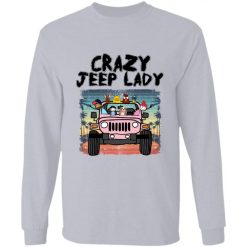 Jeep wrangler crazy jeep lady personalized long sleeve perfect gift idea funny custom gift - GG-5852377
