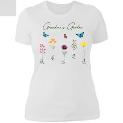 Family Grandma mama Watercolor Flowers Garden personalized ladies' boyfriend t-shirt perfect gift idea - QH - 1990100