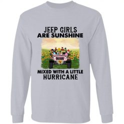 Jeep wrangler girl sunshine mixed a little hurricane personalized long sleeve perfect gift idea funny custom gift - GG-9979381