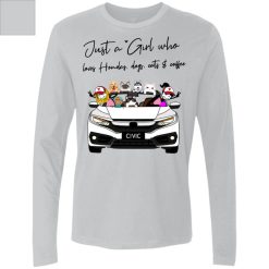 Honda Civic Type R FK8 just a girl who loves hondas and coffee beer wine tea sport hobby custom funny perfect gift idea personalized Men's Premium LS - BT - 2270068