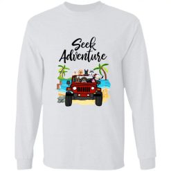 Jeep Wrangler dog pet seek adventure personalized long sleeve shirt perfect gift idea funny custom gift - NH - 5996405