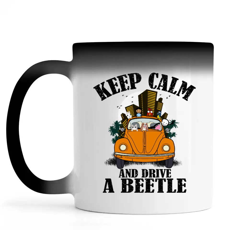Keep calm and drive a volkswagen vw beetle bug personalized Color ...