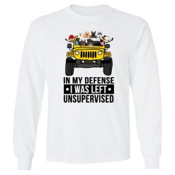 Jeep wrangler in my defense I was left unsupervised funny personalized youth long sleeve - BT-7467343