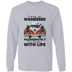 Hippie Volkswagen bus i am a wanderer passionately in love with life personalized long sleeve shirt perfect gift idea funny custom gift - HD - 2177895