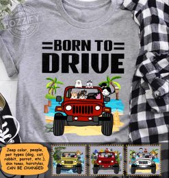 Jeep coffee kid dog pet born to drive Jeep girl apparel personalized T-Shirt perfect gift idea funny custom gift - NH - 0869985