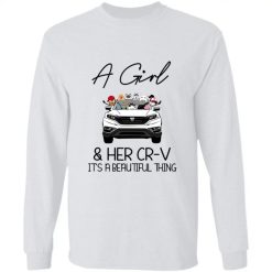 Honda CR-V a girl and her honda cr-v it's a beautiful thing gift for mom friend wife personalized long sleeve shirt - HD - 3738809