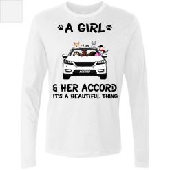 Honda Accord a girl and her accord it's a beautiful thing Christmas gift personalized men’s premium LS - HD - 1622238