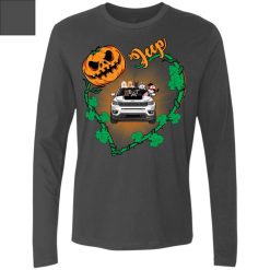 Jeep Compass Trailhawk Halloween pumpkin heart pet kid dog cat choosing custom driver personalized men’s premium LS perfect gift - QH - 6425208