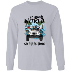 Jeep Wrangler dog pet adventure wild one outdoor so much world so little time for girl man woman personalized long sleeve perfect gift idea funny custom gift - NH - 7646877