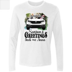 Honda CR-V dog pet season's greetings custom name for girl man woman personalized men’s premium LS perfect gift idea funny custom gift - NH - 8085057