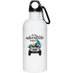 Jeep dog cat a girl and her dogs living life in peace let the adventure begin jeep gifts personalized water bottle perfect gift idea funny custom gift - NH - 6479114