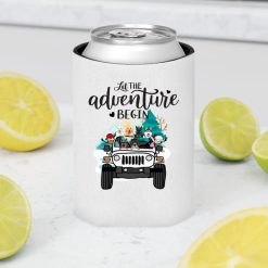 Jeep dog cat a girl and her dogs living life in peace let the adventure begin jeep gifts personalized can cooler sleeve perfect gift idea funny custom gift - NH - 6479114