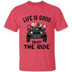 Jeep life is good enjoy the ride choosing dogs cats ducks Jeep apparel personalized tie dye t-shirt perfect gift idea funny custom gift - NH - 7121917