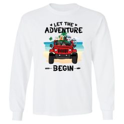 Jeep Wrangler dog pets let the adventure begin and they lived happily ever after Jeep apparel gift personalized youth long sleeve perfect gift idea funny custom gift - NH - 8861340