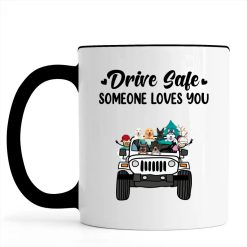 Jeep dog cat drive safe someone loves you personalized accent mug perfect gift idea funny custom gift - NH - 0883027