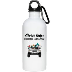Jeep dog cat drive safe someone loves you personalized water bottle perfect gift idea funny custom gift - NH - 0883027