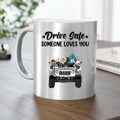 Jeep dog cat drive safe someone loves you personalized metallic mug perfect gift idea funny custom gift - NH - 0883027
