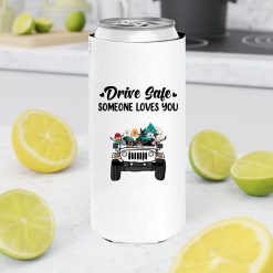 Jeep dog cat drive safe someone loves you personalized slim can cooler perfect gift idea funny custom gift - NH - 0883027