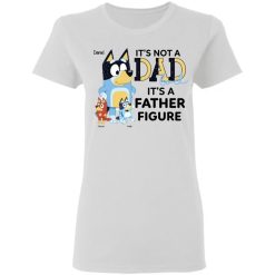 It's not a dad bod it's a father figure funny simple father's day gifts ideas for him husband daddy papa grandpa from wife mom son daughter kids custom cartoon Bluey bandit heeler personalized ladies' 5.3 oz. t-shirt - BT - 7934085