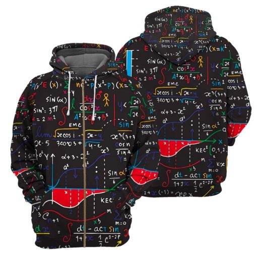 Mathematics Cosplay Custom 3D All Over Printed Zip hoodie - HD - 4296597
