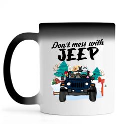 Jeep dog cat don't mess with Jeep personalized Color Changing Mug perfect gift idea - NH - 6743572