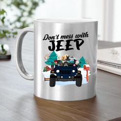 Jeep dog cat don't mess with Jeep personalized Metallic Mug perfect gift idea - NH - 6743572