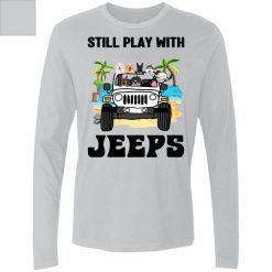 Jeep Wrangler dogs cats kids still play with jeeps kids and fathers mothers size matching family personalized Men's Premium LS perfect gift idea funny custom gift - BT - 1996967