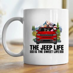 Jeep Compass the jeep life is the sweet life personalized coffee mug perfect gift idea funny custom gift - QH - 6596518