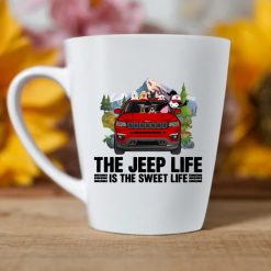 Jeep Compass the jeep life is the sweet life personalized latte mug perfect gift idea funny custom gift - QH - 6596518