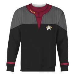 Star Trek Standard Uniform 2370s Command Division Cosplay Costume Custom Apparel Outfit Tracksuit 3D All Over Printed KID Sweatshirt - QH - 0657005