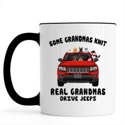 Jeep Compass Trailhawk funny cartoon version some grandmas knit real grandmas drive Jeeps personalized accent mug - BT - 8567179