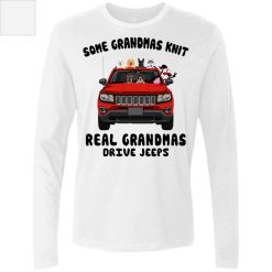 Jeep Compass Trailhawk funny cartoon version some grandmas knit real grandmas drive Jeeps personalized men's premium LS - BT - 8567179